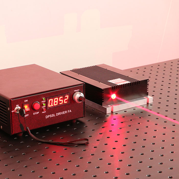 High power red laser 637nm 3W Semiconductor laser output power adjustable